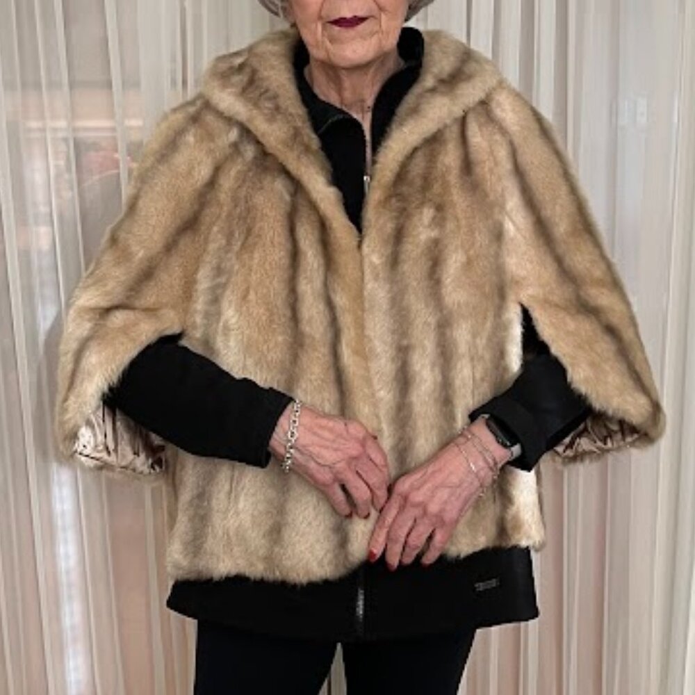 Vintage Faux Fur Stole - One Size Fits All